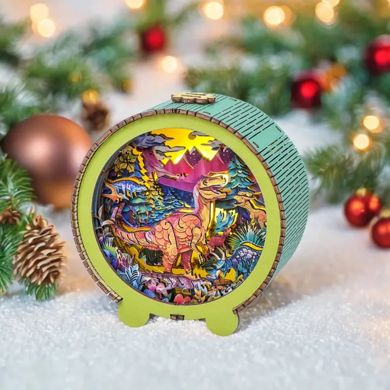 Woodbests - Volcano Dinosaur Kit - 3D Wooden Puzzle Night Light