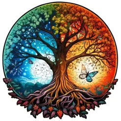 Woodbests - Yin Yang Tree of Life 7 Wooden Jigsaw Puzzle (160-200pcs)