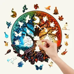 Woodbests - Yin Yang Tree of Life 7 Wooden Jigsaw Puzzle (160-200pcs)