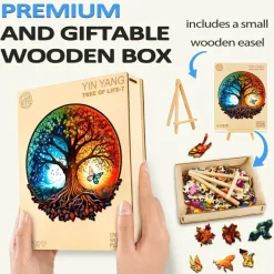 Woodbests - Yin Yang Tree of Life 7 Wooden Jigsaw Puzzle (160-200pcs)