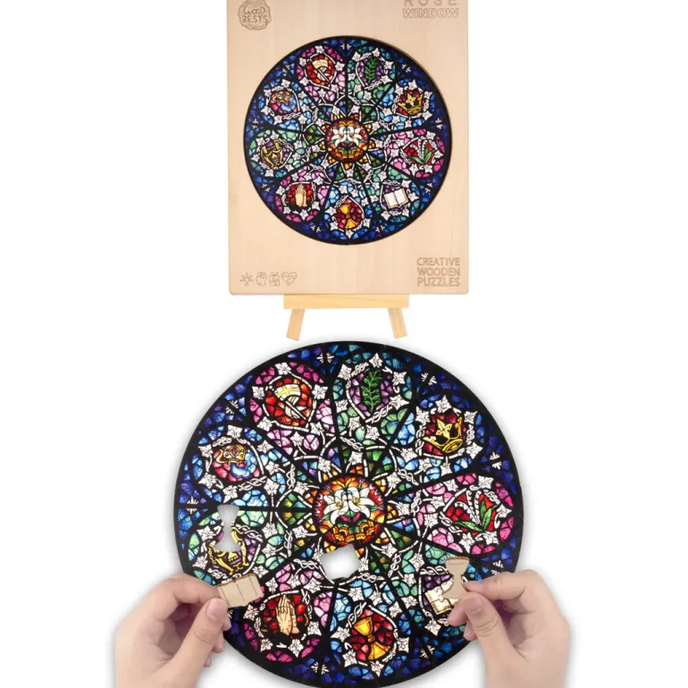 Woodbests -Rose Window Wooden Jigsaw Puzzle(250-300pcs)